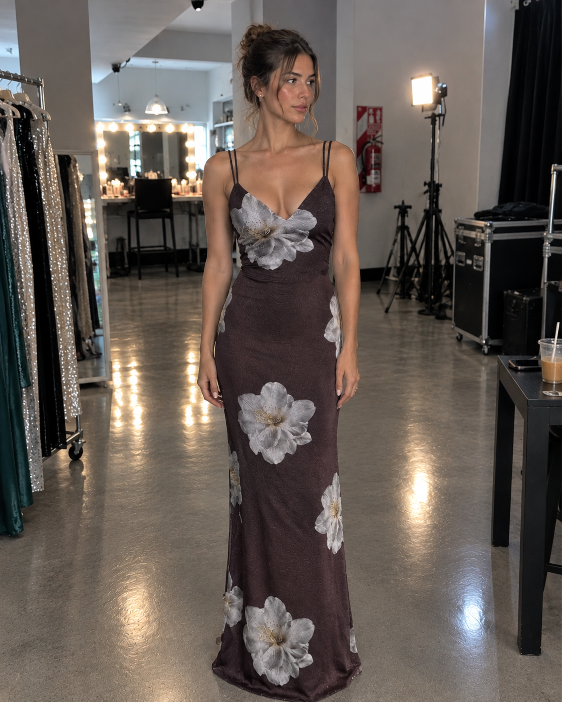 Vestido estampado microtul 2