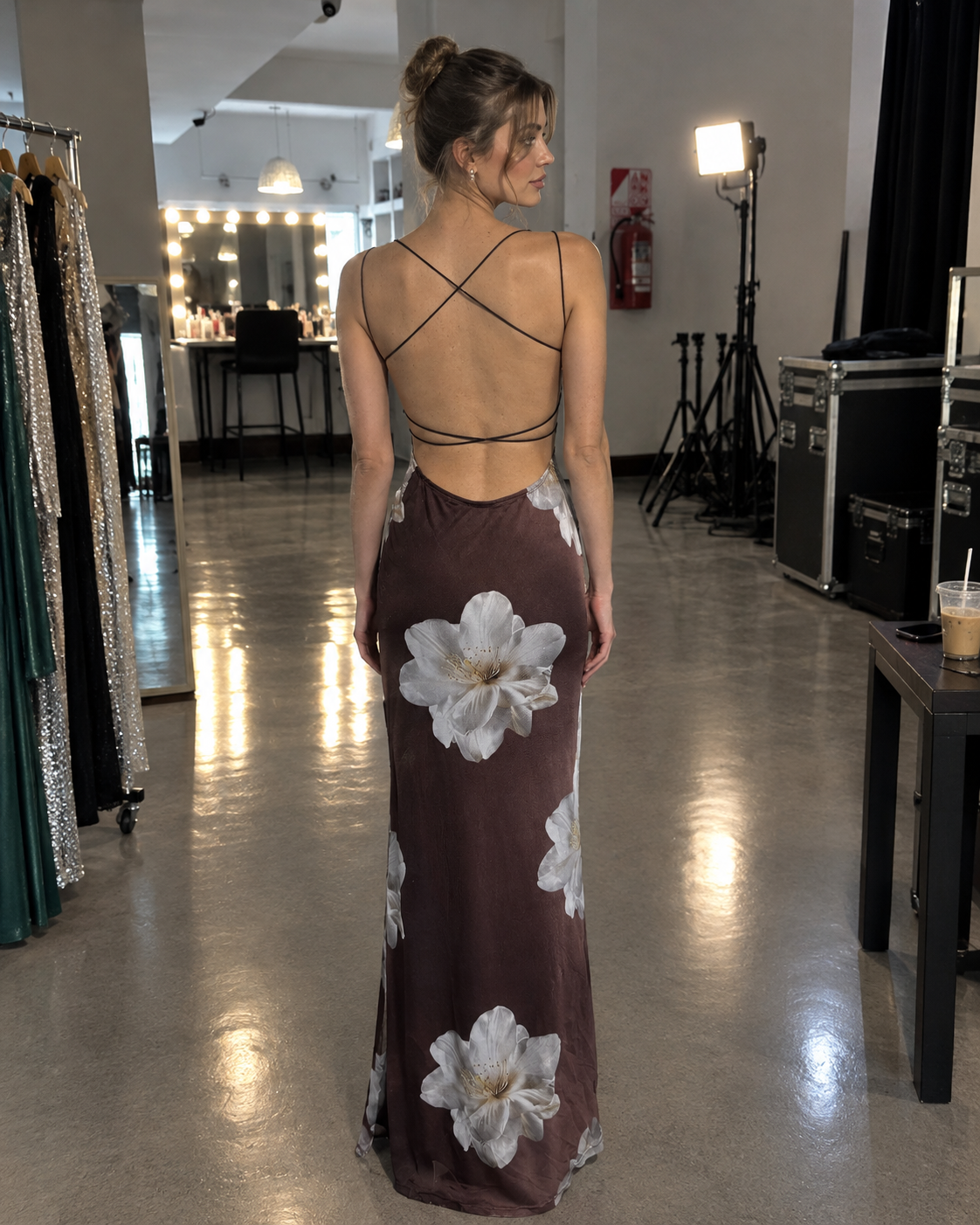 Vestido estampado microtul 2