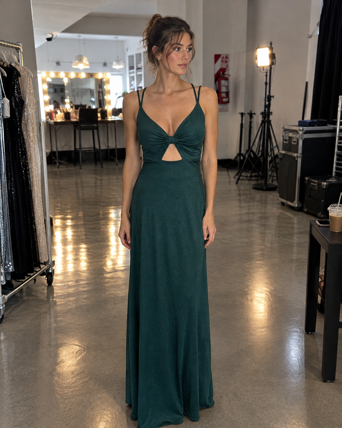 Vestido Brillito escote retorcido